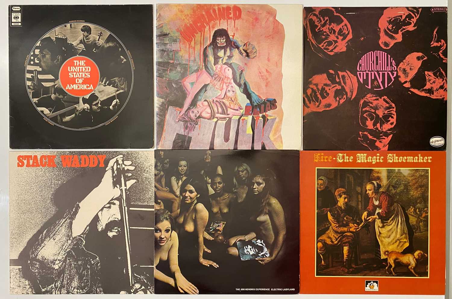 Lot 82 - PSYCH - PROG - GARAGE - 70'S & 80'S ISSUES - CHURCHILL'S, ELIAS HULK, THE UNITED STATES OF AMERICA