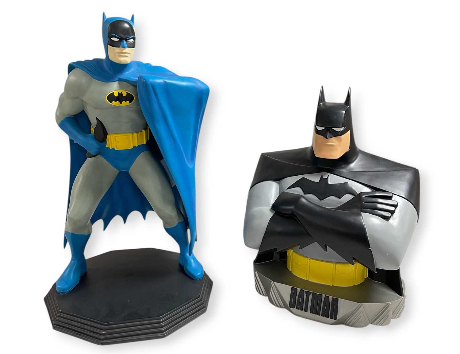 Lot 79 - TWO LARGE BATMAN STATUES - WITHOUT BOXES