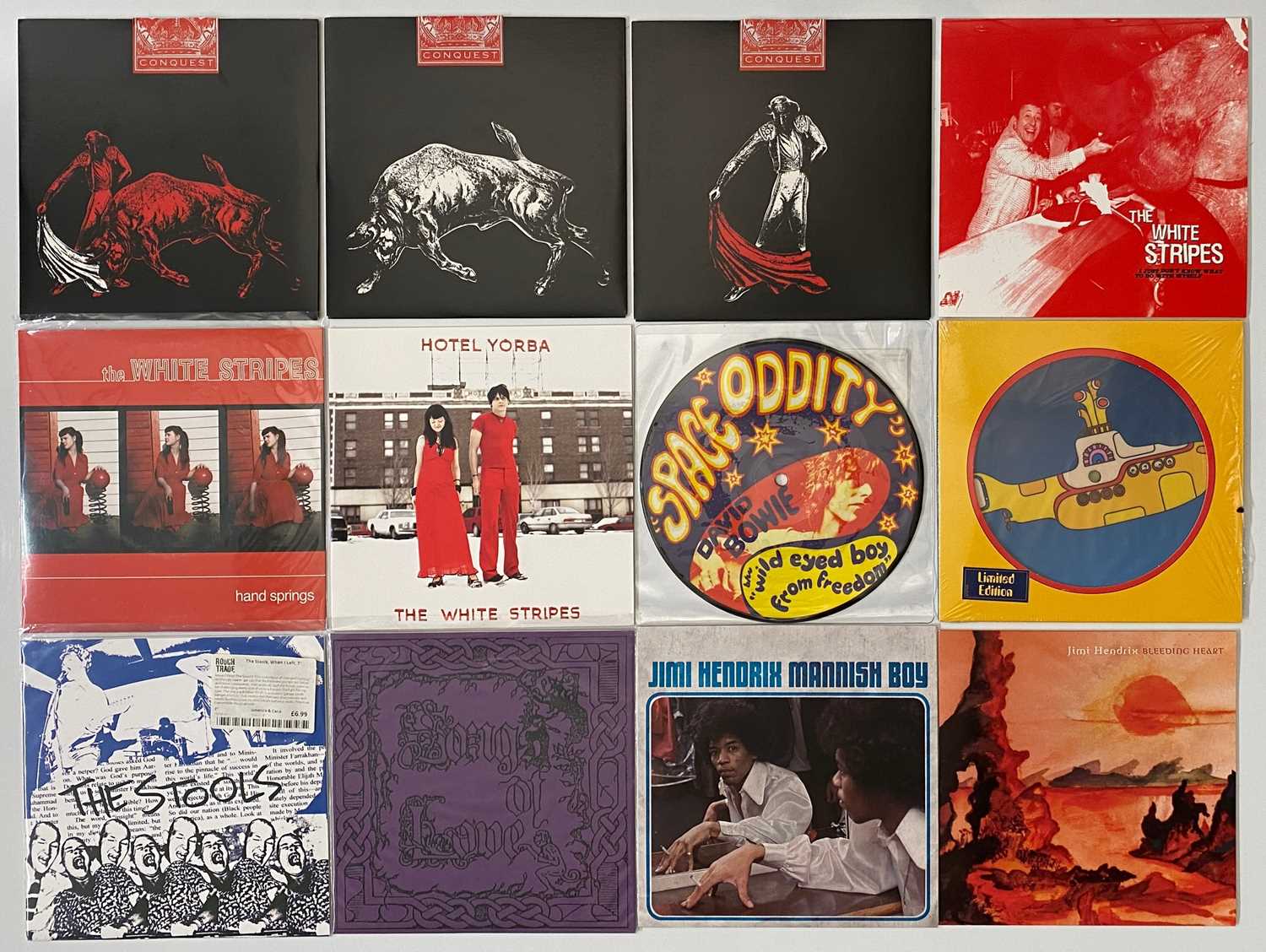 Lot 91 - REPRESS ROCK, INDIE, PUNK, ROCK & ROLL, SIXTIES 7"S - WHITE STRIPES, HENDRIX, BEATLES