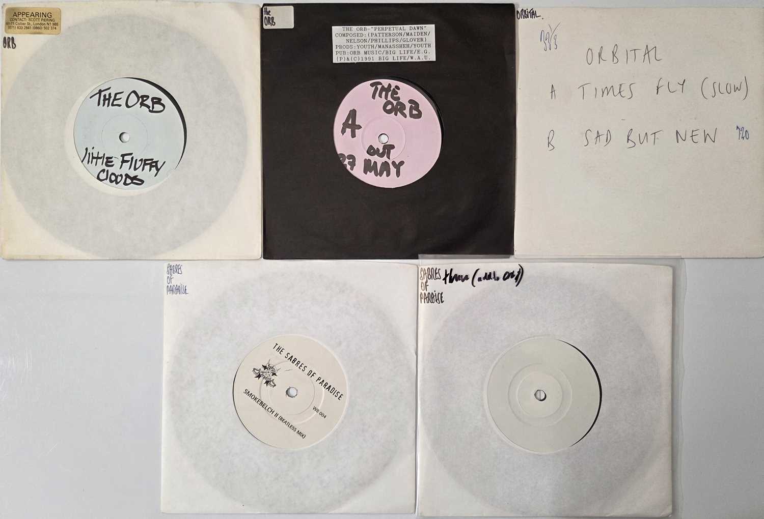 Lot 74 - THE ORB / ORBITAL / SABRES OF PARADISE - 7" PROMOS