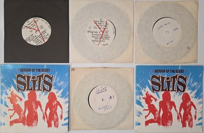 Lot 28 - THE SLITS 7" SINGLES PACK - WITH TEST PRESSINGS, RARE PRESS KITS + MORE