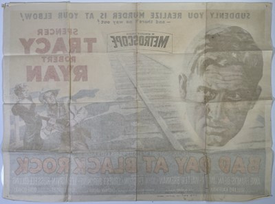 Lot 132 - BAD DAY AT BLACK ROCK (1955) - ORIGINAL UK QUAD POSTER.