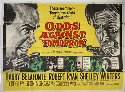 Lot 134 - ODDS AGAINST TOMORROW (1959) - ORIGINAL UK QUAD POSTER.