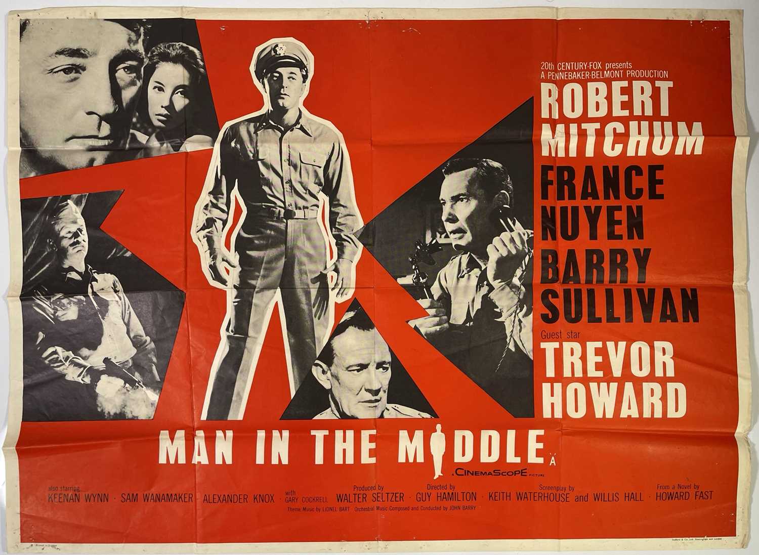 Lot 140 - MAN IN THE MIDDLE (1964) - ORIGINAL UK QUAD POSTER.