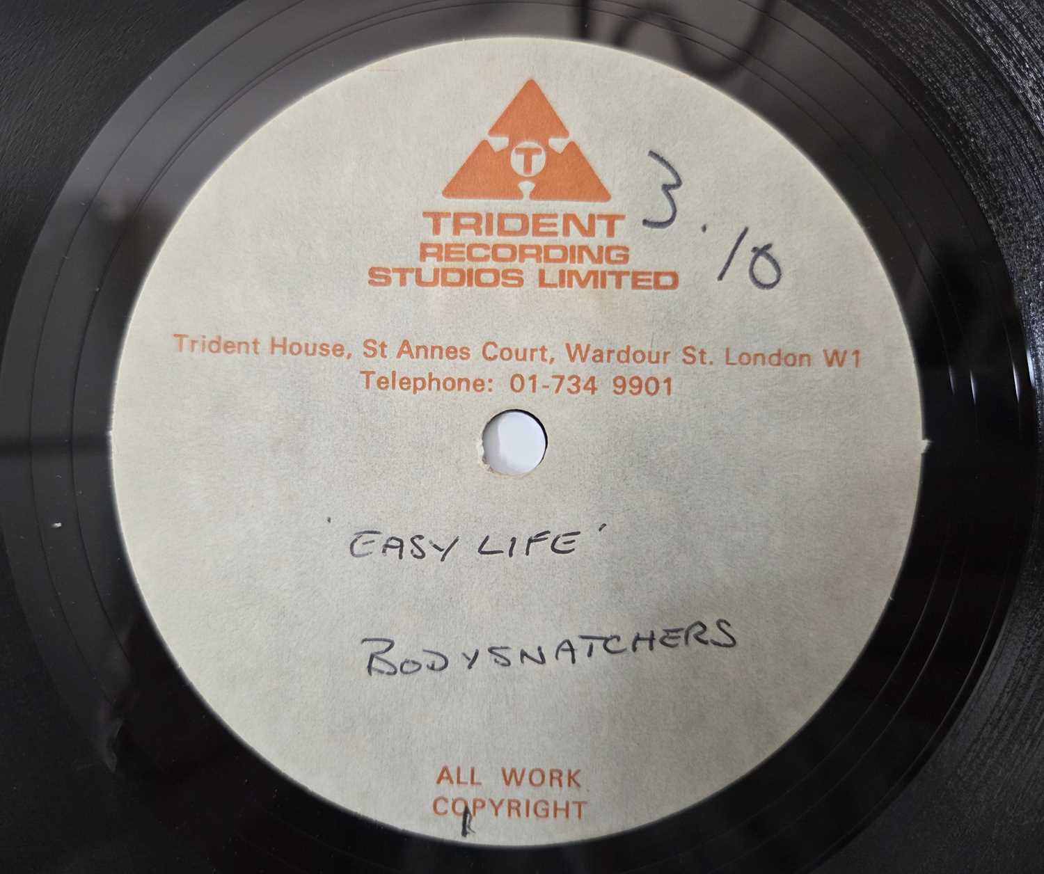 Lot 117 - BODYSNATCHERS - EASY LIFE C/W TOO EXPERIENCED 7" (TRIDENT ACETATE - CHS TT12)
