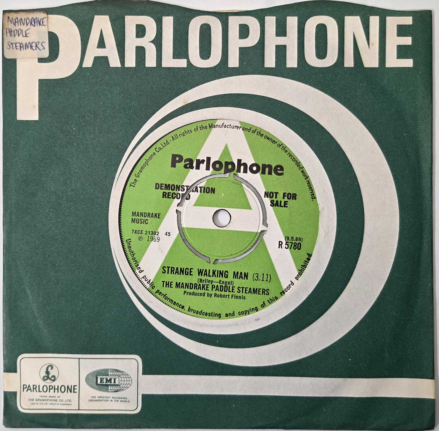 Lot 123 - THE MANDRAKE PADDLE STEAMERS - STRANGE WALKING MAN 7" (PROMO - R 5780)