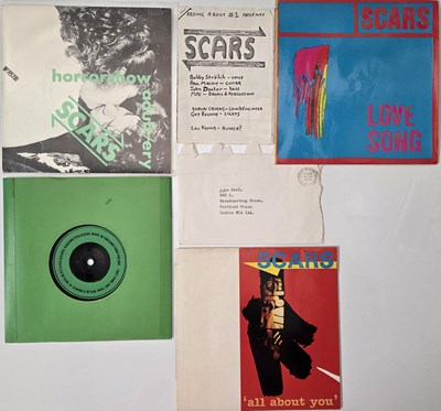 Lot 47 - SCARS - 7" SINGLES PACK - 80'S SCOTTISH POST-PUNK WITH PRESS MATERIAL