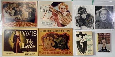 Lot 188 - BETTE DAVIS MEMORABILIA INC SIGNED ITEMS.