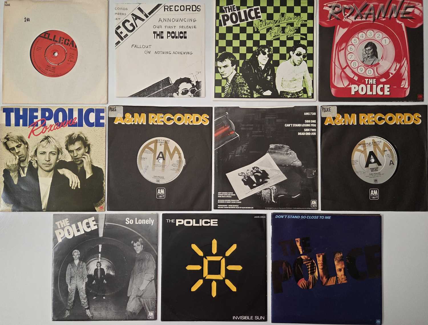 Lot 49 - THE POLICE - 7" SINGLES PACK WITH PRESS AND PROMO MATERIAL