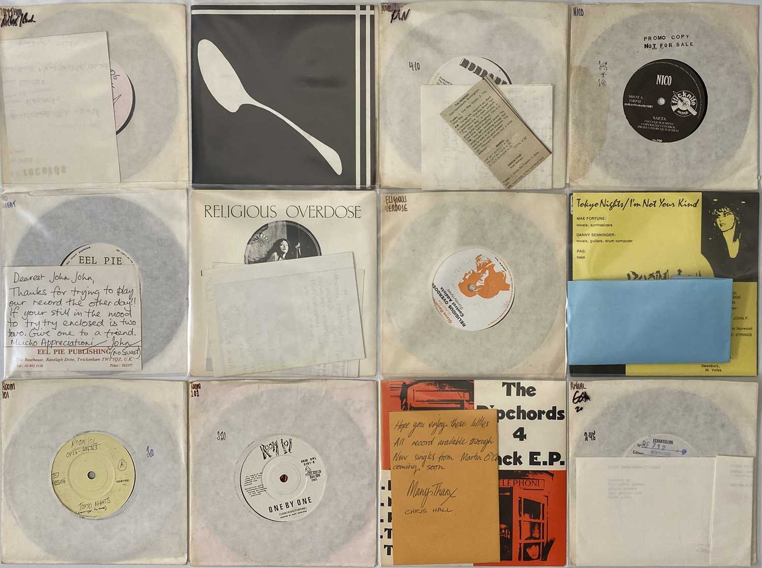 Lot 131 - NEW WAVE - POWER POP - PUNK - 7" SINGLE PACK WITH LETTERS