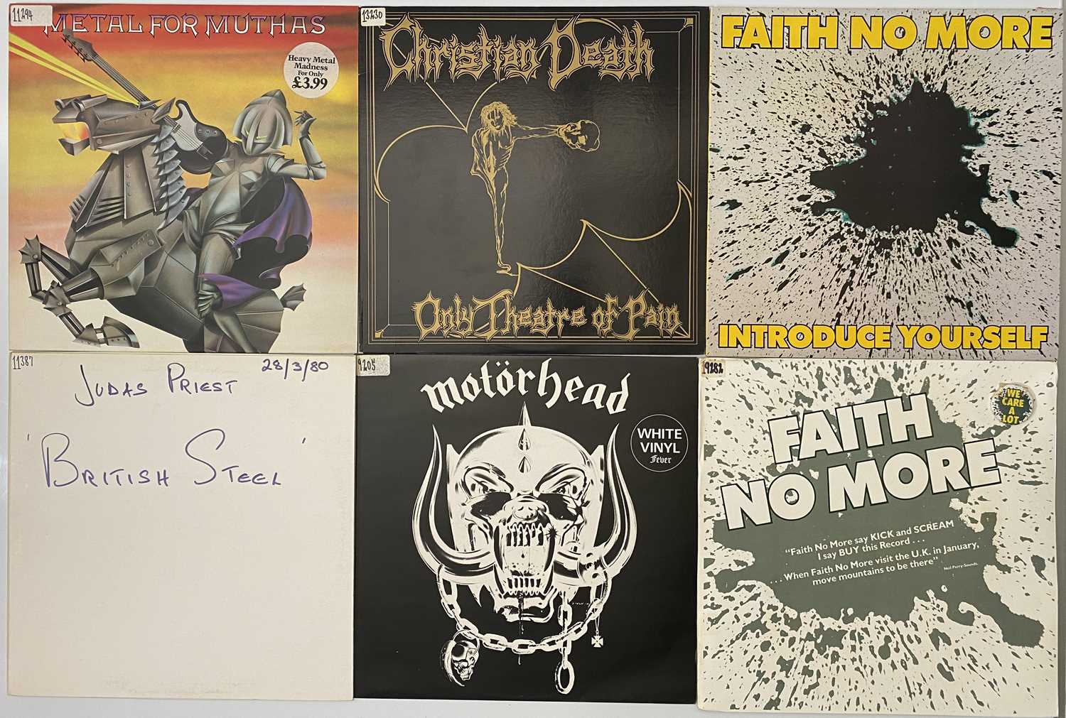Lot 56 - METAL & HEAVY ROCK LPS WITH PRESS KITS, PROMOS OF MOTORHEAD, FAITH NO MORE + MORE!
