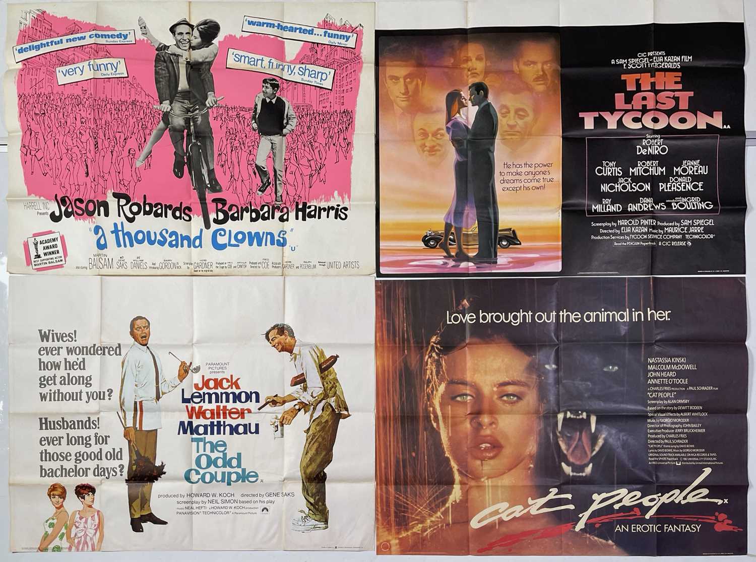 Lot 144 - UK QUAD POSTER COLLECTION INC ODD COUPLE / CAT PEOPLE.