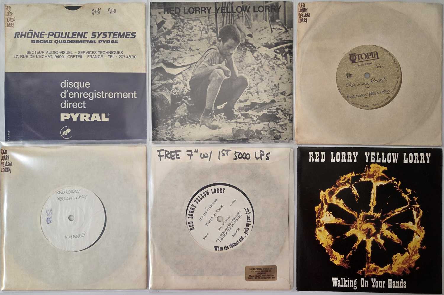 Lot 140 - RED LORRY YELLOW LORRY - 7" SINGLE PACK INCLUDING ACETATES