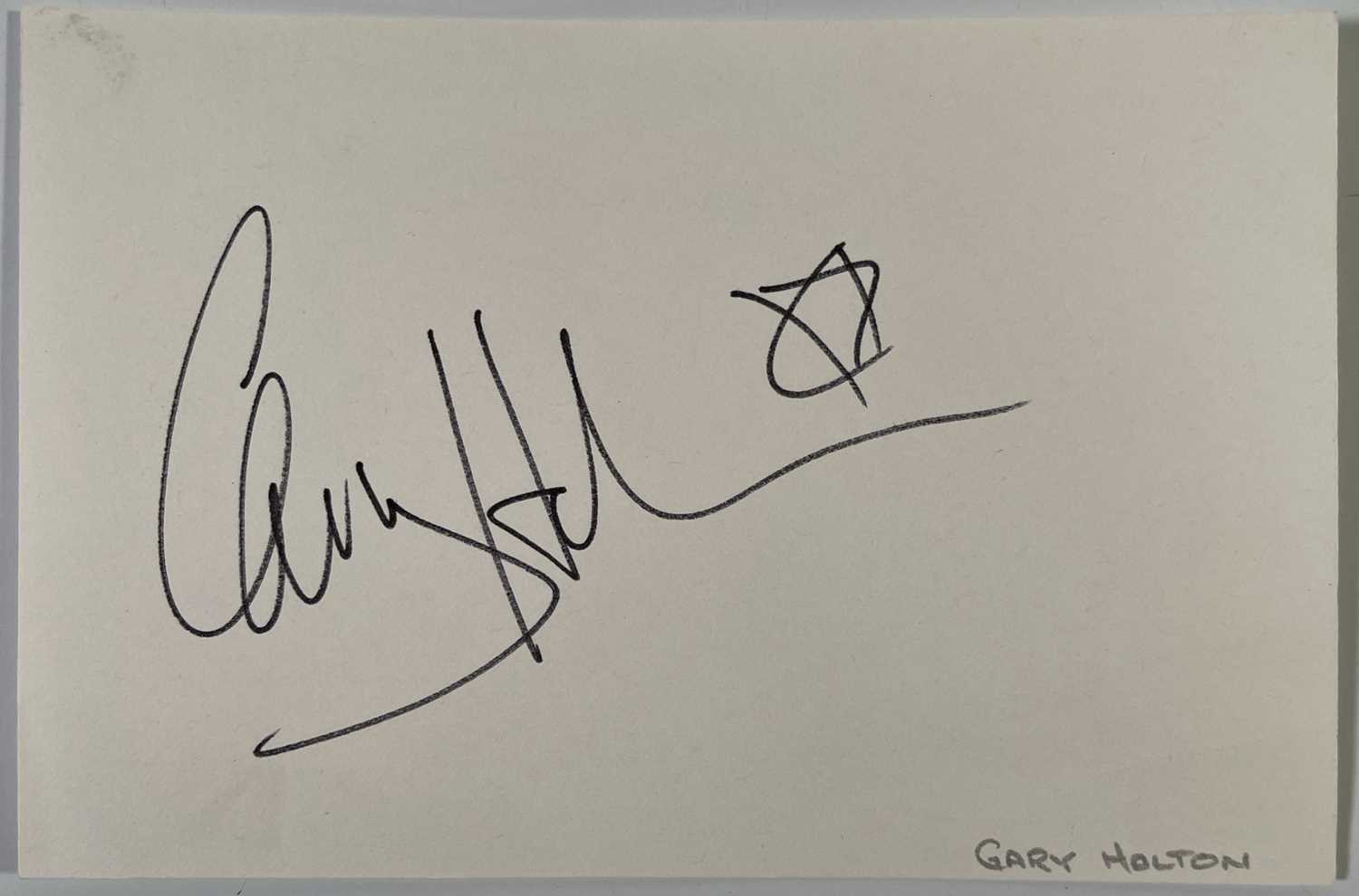Lot 100 - GARY HOLTON (1952-1985) - SIGNED PAGE.