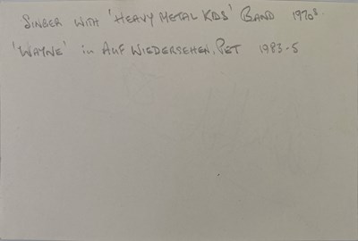Lot 100 - GARY HOLTON (1952-1985) - SIGNED PAGE.