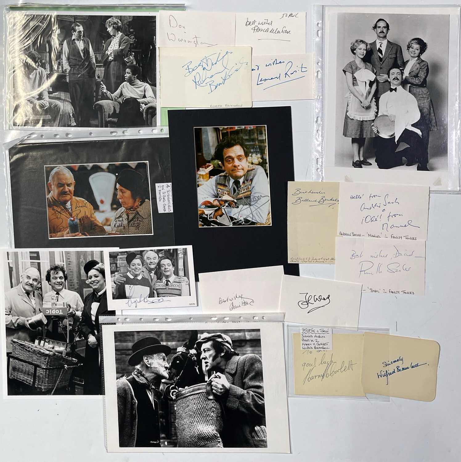 Lot 105 - BRITISH COMEDY - CAST AUTOGRAPHS - INC FAWLTY TOWERS / STEPTOE AND SONS.