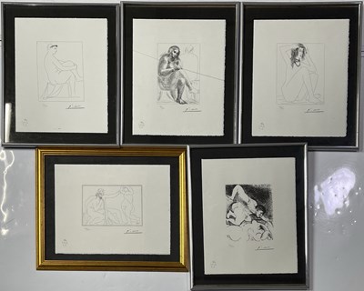 Lot 36 - PABLO PICASSO - FIVE LIMITED EDITION PRINTS FROM THE 347 SUITE.