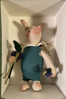 Lot 36 - R. JOHN WRIGHT PIGLET WITH VIOLETS DOLL