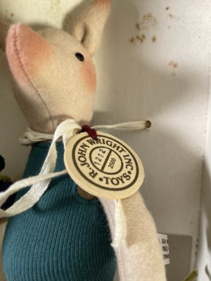 Lot 36 - R. JOHN WRIGHT PIGLET WITH VIOLETS DOLL
