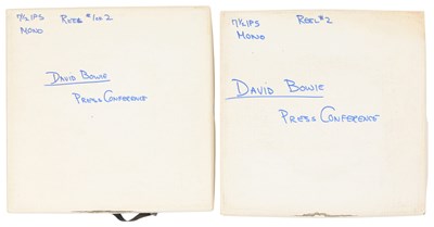 Lot 151 - DAVID BOWIE - 1972 INTERVIEW TAPE REELS.
