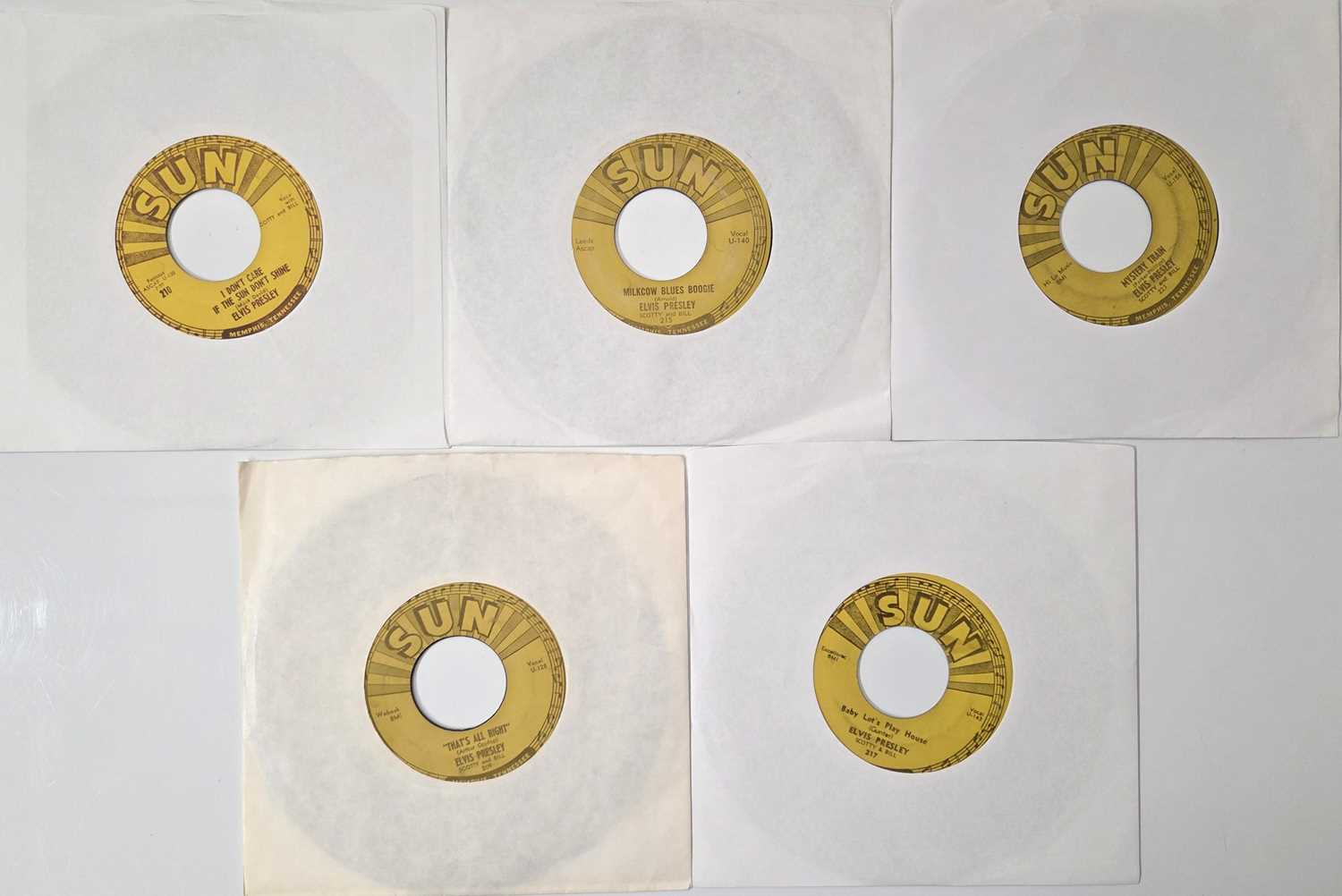 Lot 93 - ELVIS PRESLEY - 7" USA SUN RECORDS RARITIES - 1950'S ORIGINAL PRESSINGS
