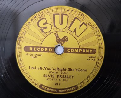 Lot 100 - ELVIS PRESLEY - 'BABY LET'S PLAY HOUSE' 78 SHELLAC - USA 1955 SUN RECORDS