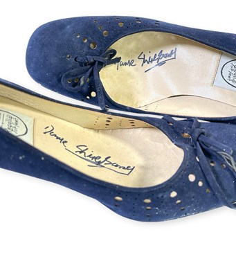 Lot 111 - DAME SHIRLEY BASSEY - TWO PAIRS OF SIGNED SHOES.