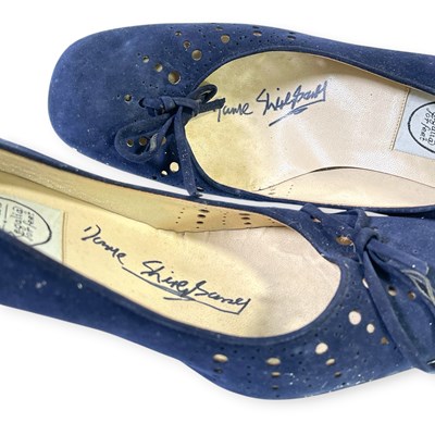 Lot 111 - DAME SHIRLEY BASSEY - TWO PAIRS OF SIGNED SHOES.