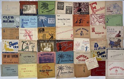 Lot 44 - AFRICAN AMERICAN HISTORY - BLUE NOTE AND OTHER JAZZ AND CABARET CLUBS - LARGE COLLECTION OF 1950S PHOTO SOUVENIRS.