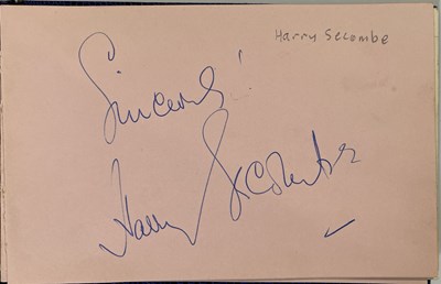 Lot 116 - 20TH C ENTERTAINMENT - AUTOGRAPH BOOK INC SHIRLEY BASSEY / HARRY SECOMBE.