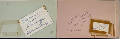 Lot 116 - 20TH C ENTERTAINMENT - AUTOGRAPH BOOK INC SHIRLEY BASSEY / HARRY SECOMBE.