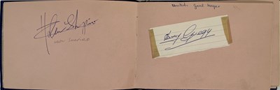 Lot 116 - 20TH C ENTERTAINMENT - AUTOGRAPH BOOK INC SHIRLEY BASSEY / HARRY SECOMBE.