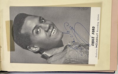 Lot 116 - 20TH C ENTERTAINMENT - AUTOGRAPH BOOK INC SHIRLEY BASSEY / HARRY SECOMBE.