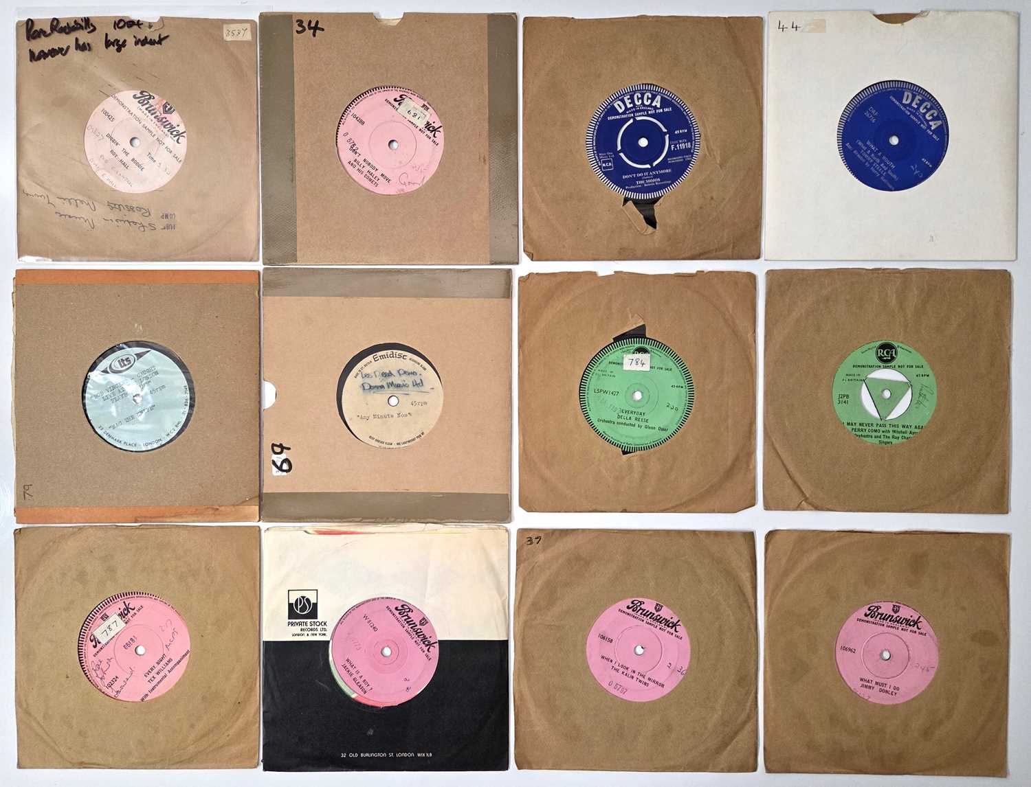 Lot 137 - ROCK N ROLL - ROCKABILLY - 7" SINGLE PACK - DEMOS AND ACETATES