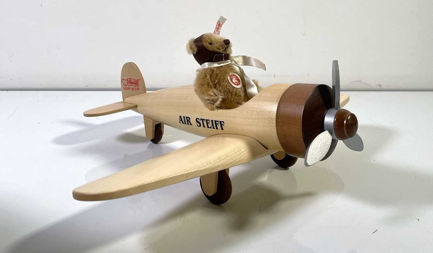Lot 45 - STEIFF BEAR WITH WOODEN AIRPLANE - 038259