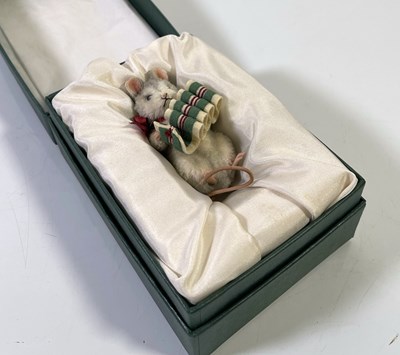 Lot 52 - R. JOHN WRIGHT CHRISTMAS MICE - MERRY