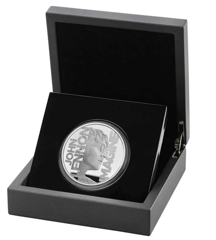 Lot 20 - ROYAL MINT - 2025 SILVER 5OZ JOHN LENNON PROOF COIN.