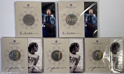 Lot 23 - UK £5 COINS PAUL MCCARTNEY / JOHN LENNON.