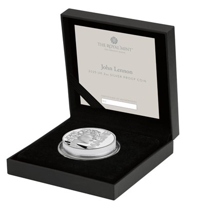 Lot 25 - ROYAL MINT - JOHN LENNON 2OZ SILVER COIN.
