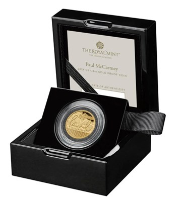 Lot 30 - ROYAL MINT - PAUL MCCARTNEY LIMITED EDITION 1/4 OZ GOLD PROOF COIN.