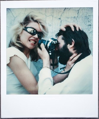 Lot 38 - MARTYN GODDARD - BLONDIE IN CAMERA - POLAROID SX70 IMAGE OF DEBBIE HARRY AND MYSELF