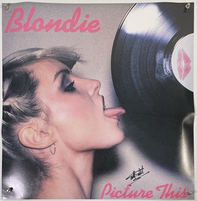 Lot 39 - MARTYN GODDARD - BLONDIE IN CAMERA - POSTER PRINT OF 'PICTURE THIS' SINGLE COVER; SIGNED.