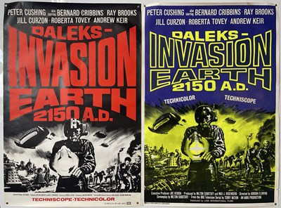 Lot 168 - DALEKS INVASION EARTH 2150 AD (1966) - PAIR OF ORIGINAL BRITISH ONE-SHEET POSTERS.