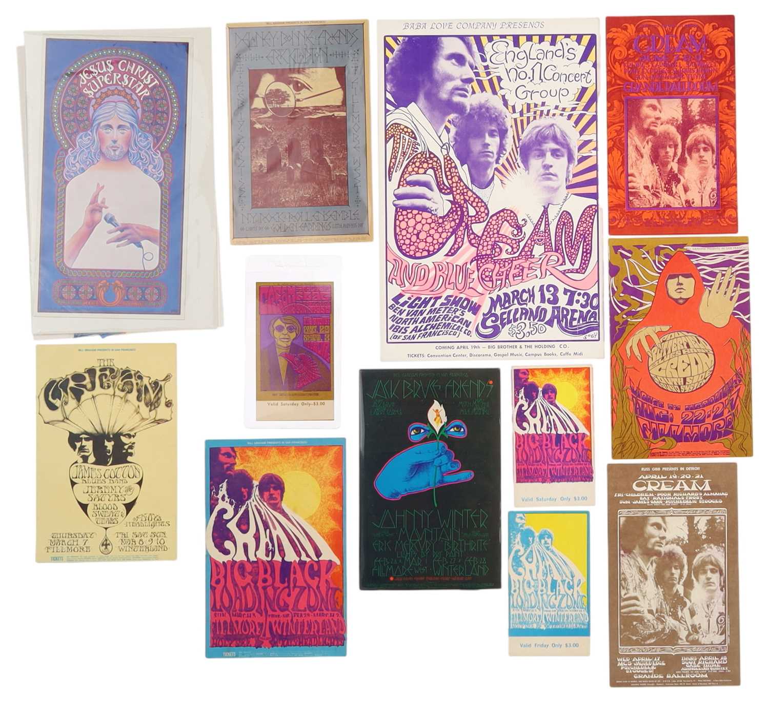 Lot 89 - US WEST COAST PSYCHEDELIA - TICKETS / POSTCARDS / HANDBILLS ETC.
