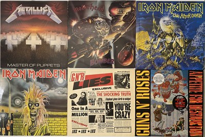 Lot 375 - HARD ROCK METAL LPS 12" PACK - IRON MAIDEN, METALLICA, G N' R, MOTRHEAD + MORE