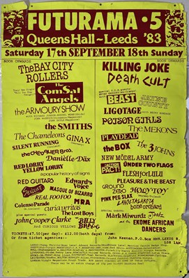 Lot 437 - PUNK / POST-PUNK - THE SMITHS / CHAMELEONS / KILLING JOKE AND MORE - ORIGINAL FUTURAMA 5 BILLBOARD POSTER.