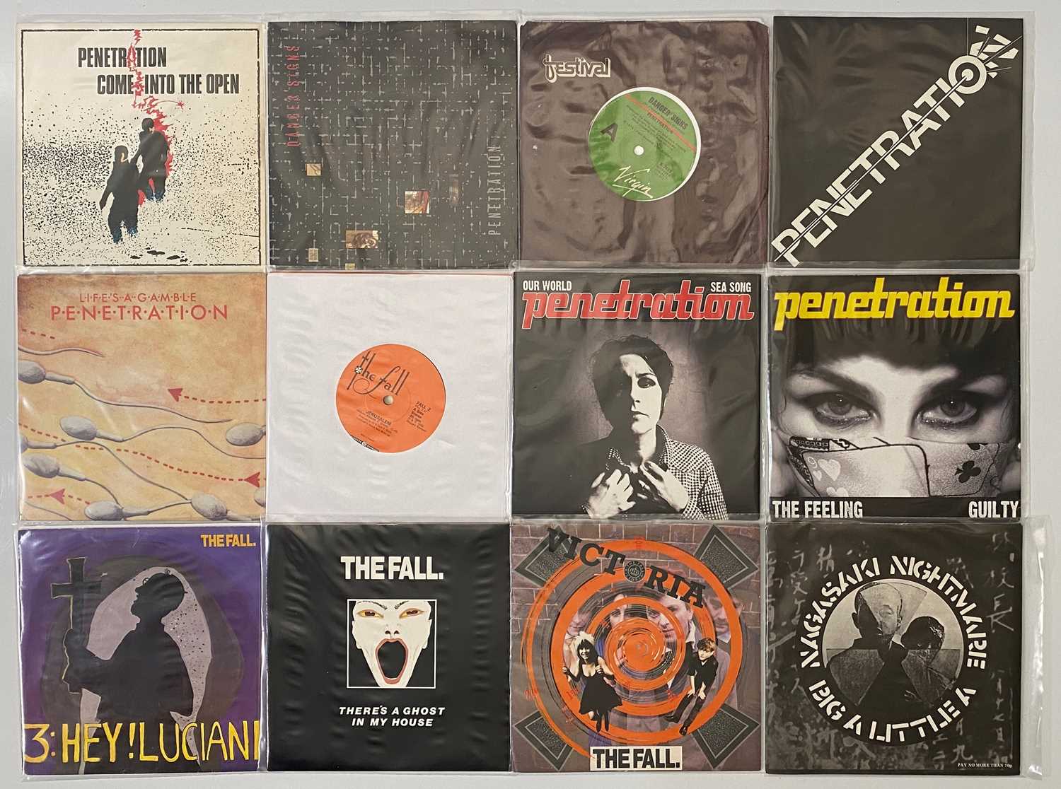 Lot 8 - PUNK - POST PUNK - 7" SINGLE PACK - PENETRATION, THE FALL, CRASS