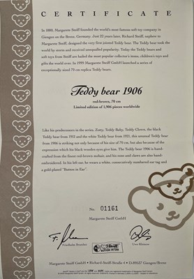 Lot 81 - STEIFF RED BROWN 1906 REPLICA BEAR - 404405