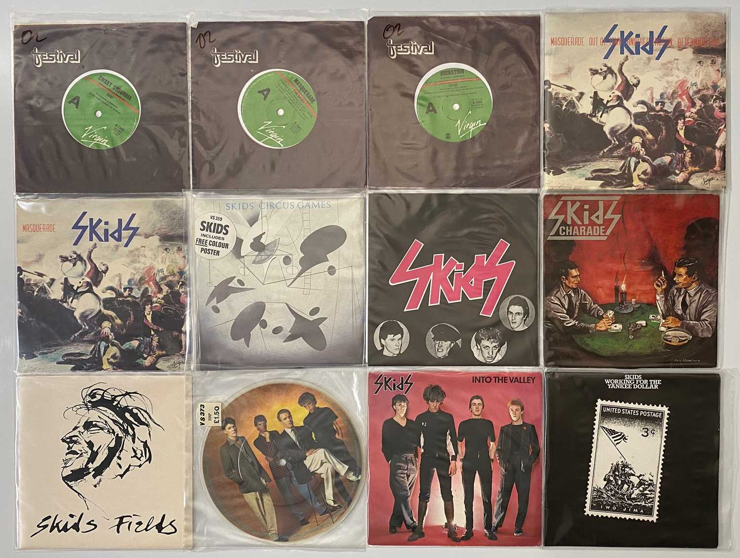 Lot 19 - THE SKIDS - SLAUGHTER AND THE DOGS - THE REZILLOS - 7" SINGLE PACK