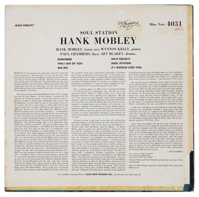 Lot 1 - HANK MOBLEY - 'SOUL STATION' LP - USA 1960 BLUE NOTE MONO 1ST PRESS